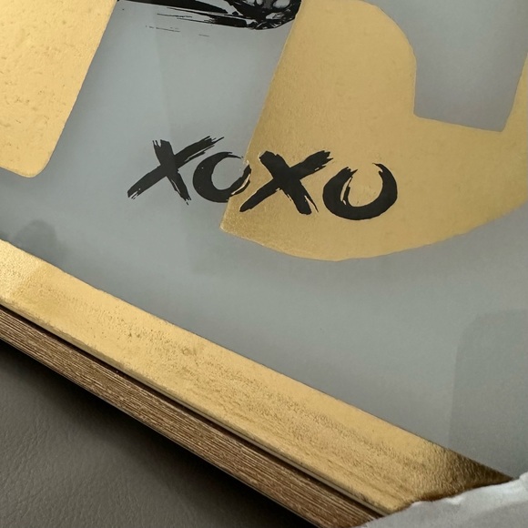 NEW L O V E VALENTINES XOXO WALL ART ACRYLIC GLASS WOODEN FRAME DECOR - Picture 3 of 5